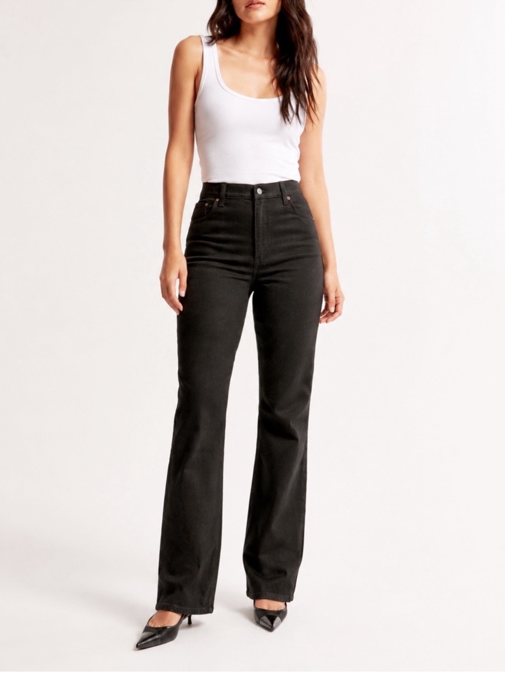 Abercrombie & Fitch Black straight leg, Curve Love  Jeans